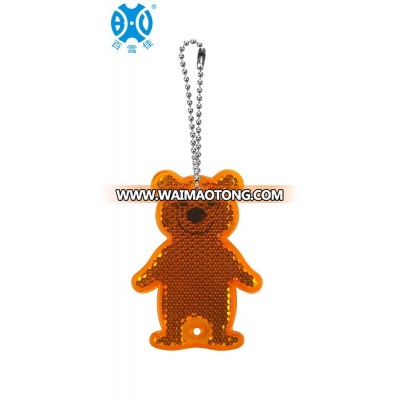 Classic bear shape reflective keychain,used for promotional gift