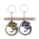 Promotion antique 3D metal saucer man car keychain for Alien